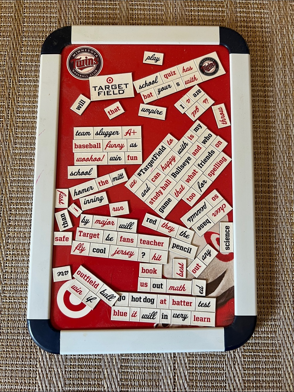 Target Field Magnetic Word Board - Red & White